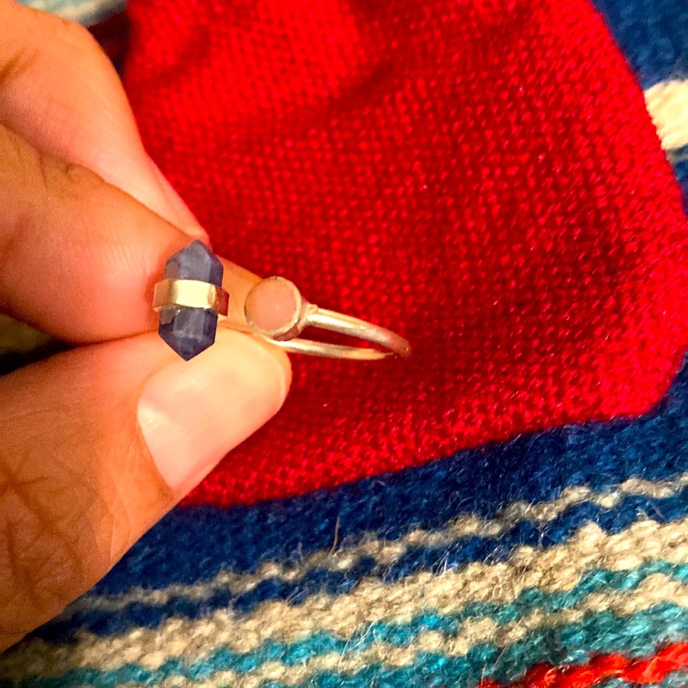 Beautiful, Adjustable Silver Ring With Sodalite &… - image 3